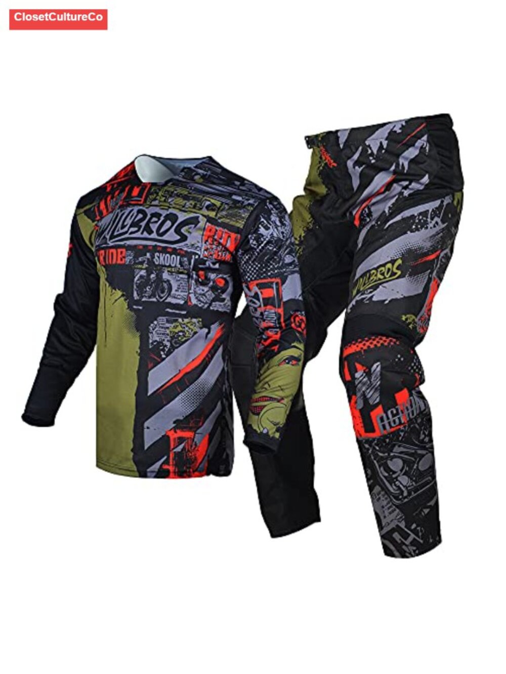 Youth Jersey Pant Combo Motocross Gear Set Off-Road MTB ATV Riding